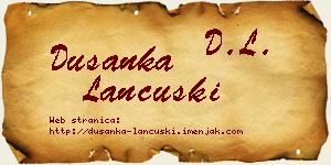 Dušanka Lančuški vizit kartica